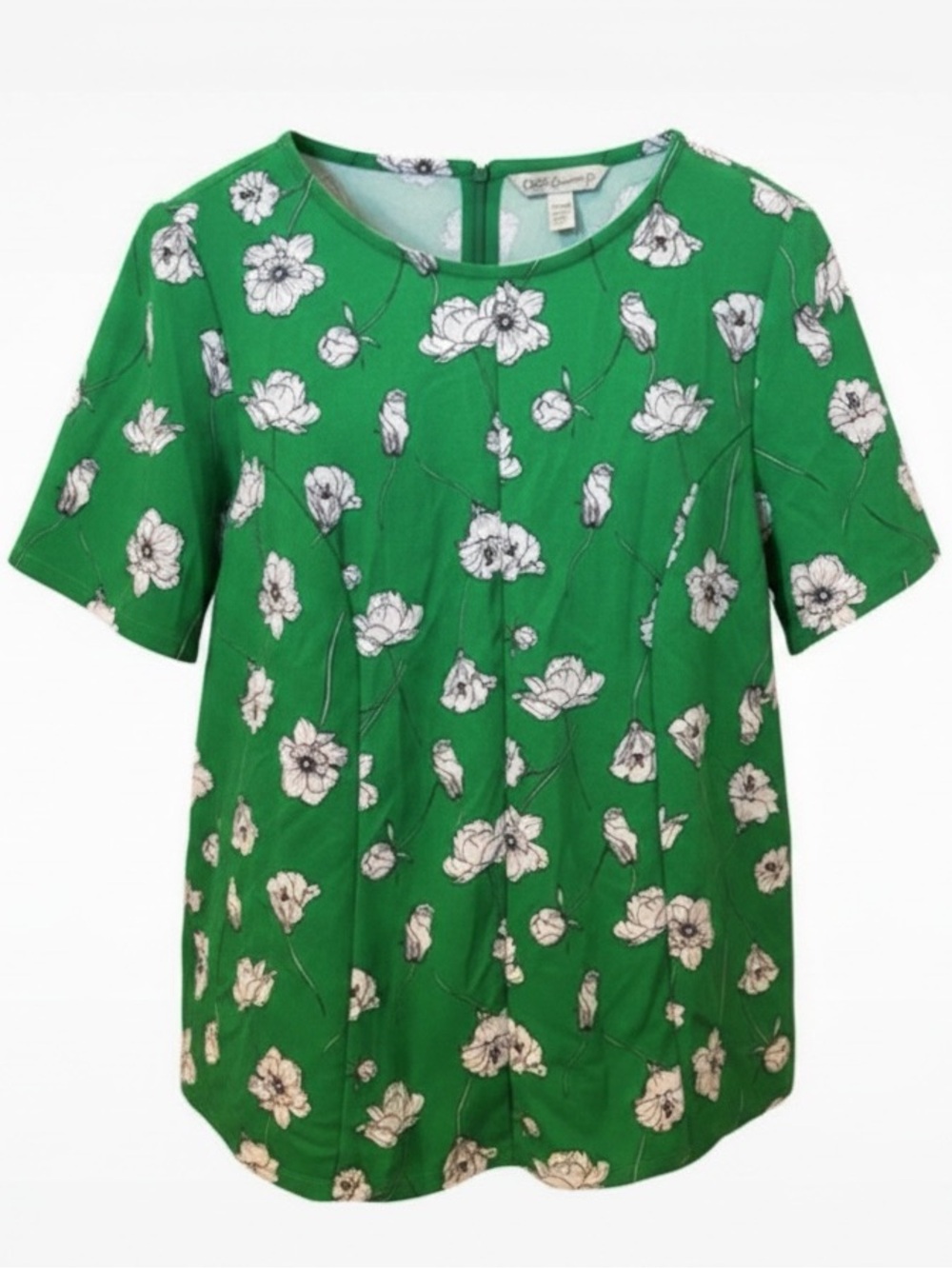Cato Contour Fit Green Floral Top –‎ Size 18/20W